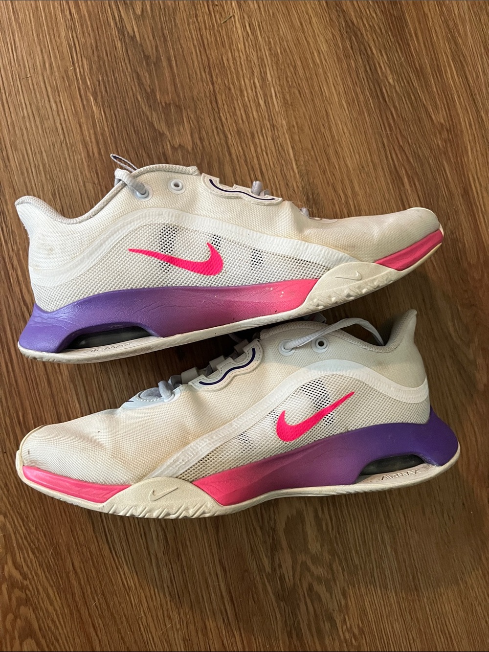 Nike Womens Size 9 Air Max Volley White Pink Purple Tennis Shoes CU4275-102